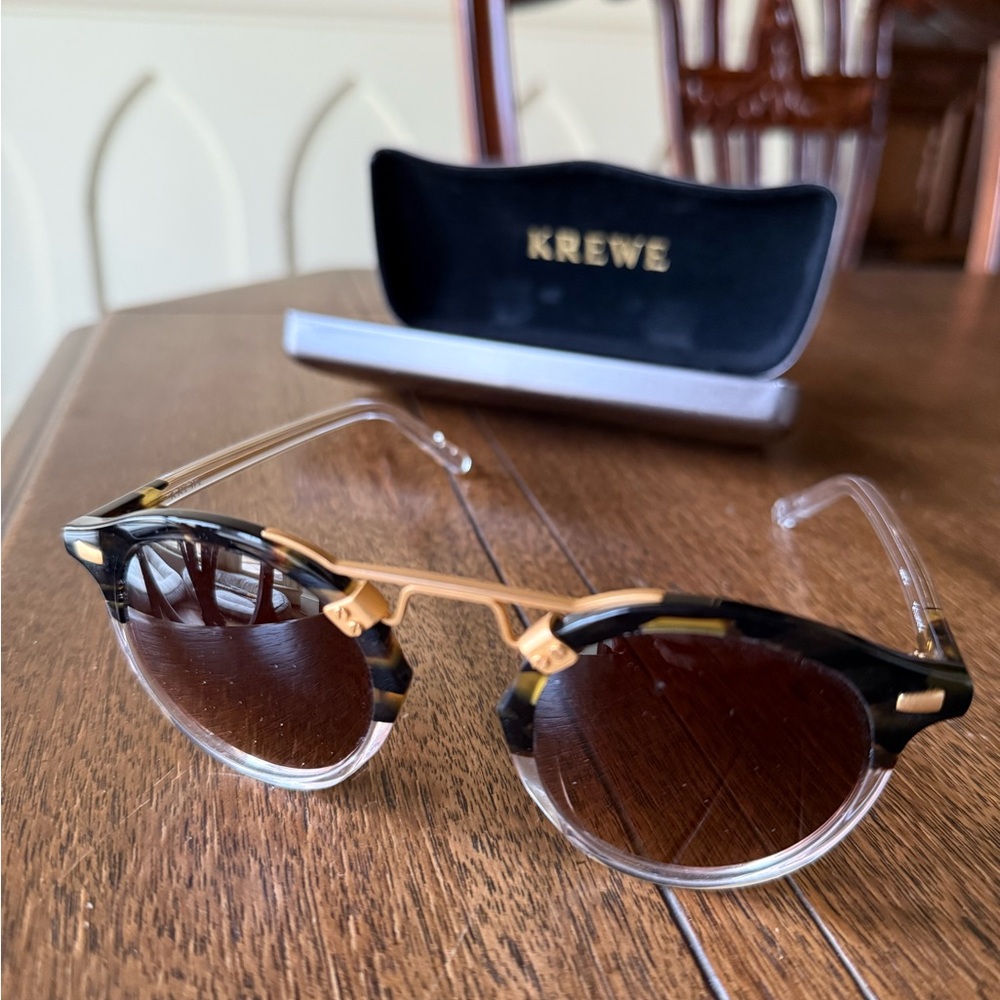 KREWE Black and Gold Sunglasses